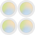 4 Pack 5CCT 6 in LED Disk Light Dimmable Flush Mount - Selectable