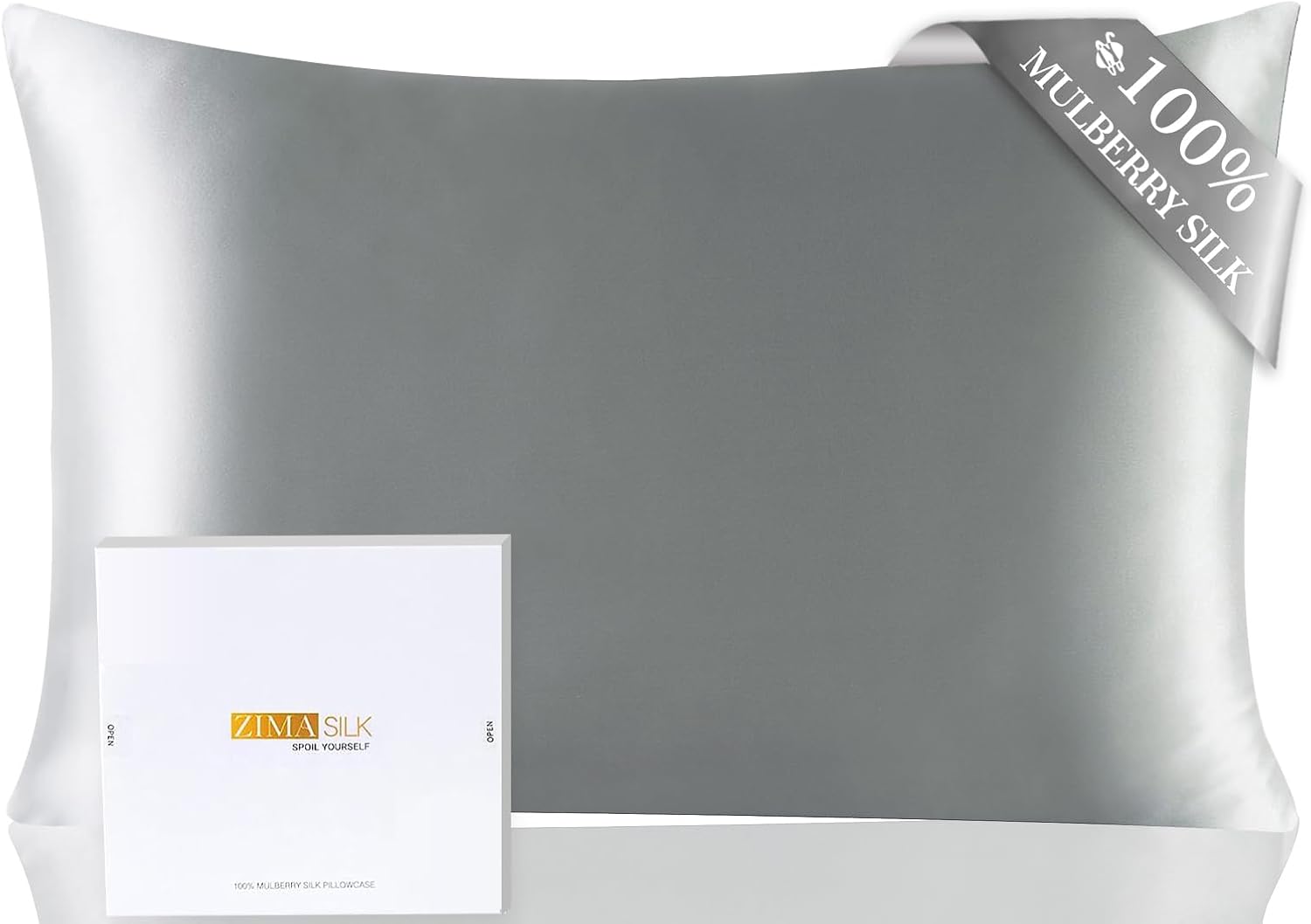 ZIMASILK 100% Pure Mulberry Silk Pillowcase for Hair and Skin