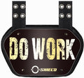 O Shield Golden Cross Chrome Football Back Plate for Safety