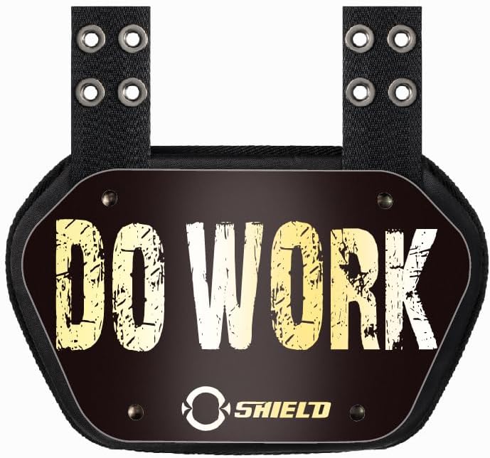 O Shield Golden Cross Chrome Football Back Plate for Safety