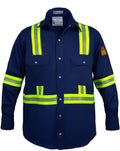 Flame Resistant High Visibility Hi Vis FR Shirt - 100% Cotton, HRC 2 7