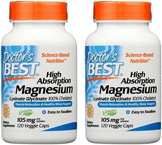 High Absorption Magnesium Glycinate for Muscle Relaxation & Sleep
