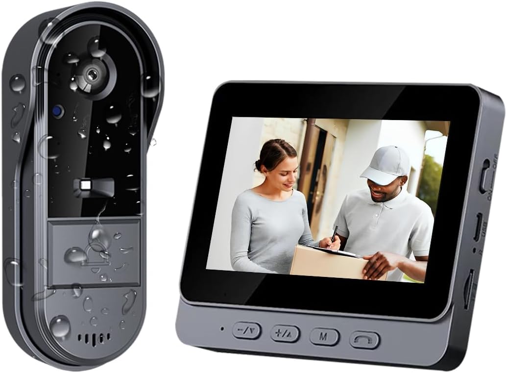 Wireless Doorbell Camera: No Subscription, Two-Way Audio