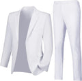 Mens Slim Fit 2 Piece Suit Two Button Notched Lapel Solid (Style MK5Q)
