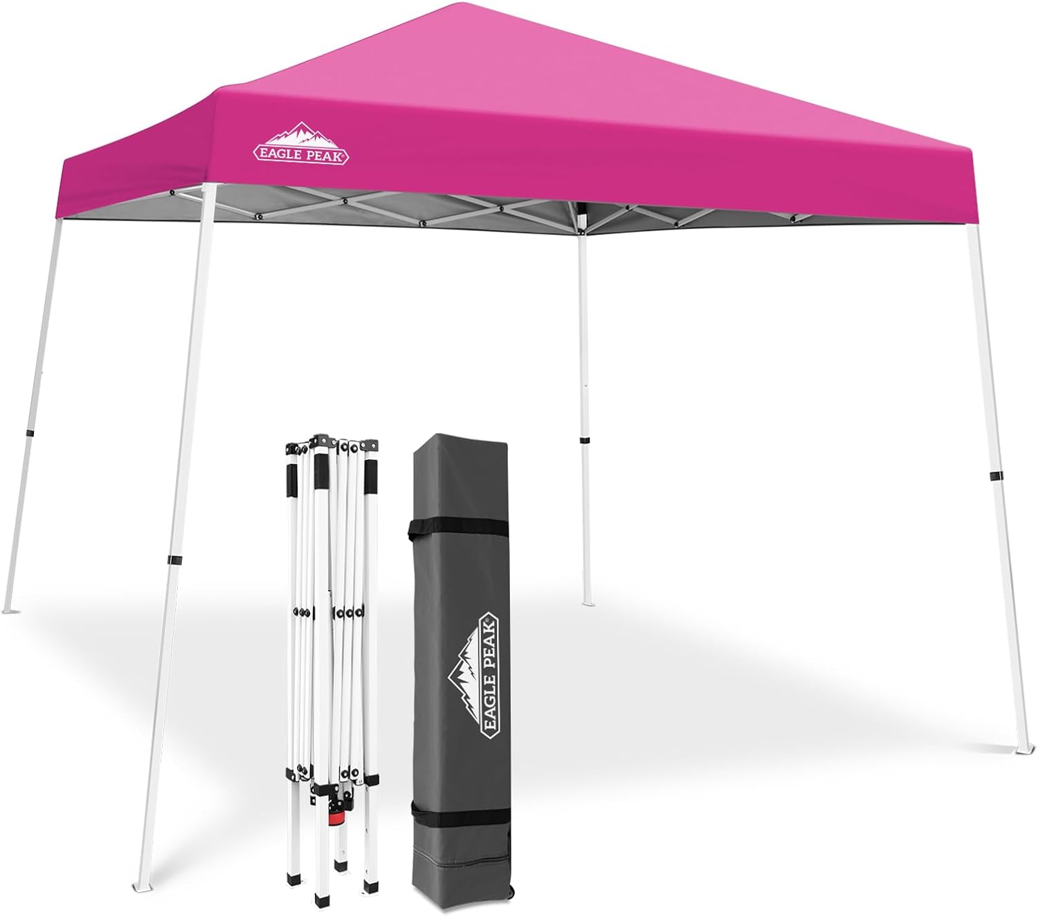 EAGLE PEAK 10x10 Slant Leg Pop-up Canopy Tent for Easy Setup
