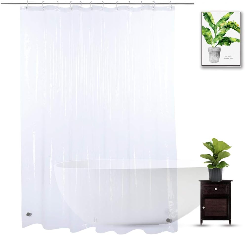 Waterproof 74 Long Shower Liner with 3 Weights