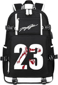 Basketball 23 Student School Bag for Men and Women - Black B