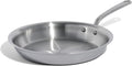 Professional 12-Inch Stainless Steel Frying Pan - Italian Crafted 5-Ply Clad - Induction Ready