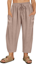 Plus Size Summer Palazzo Harem Pants for Women with Pockets