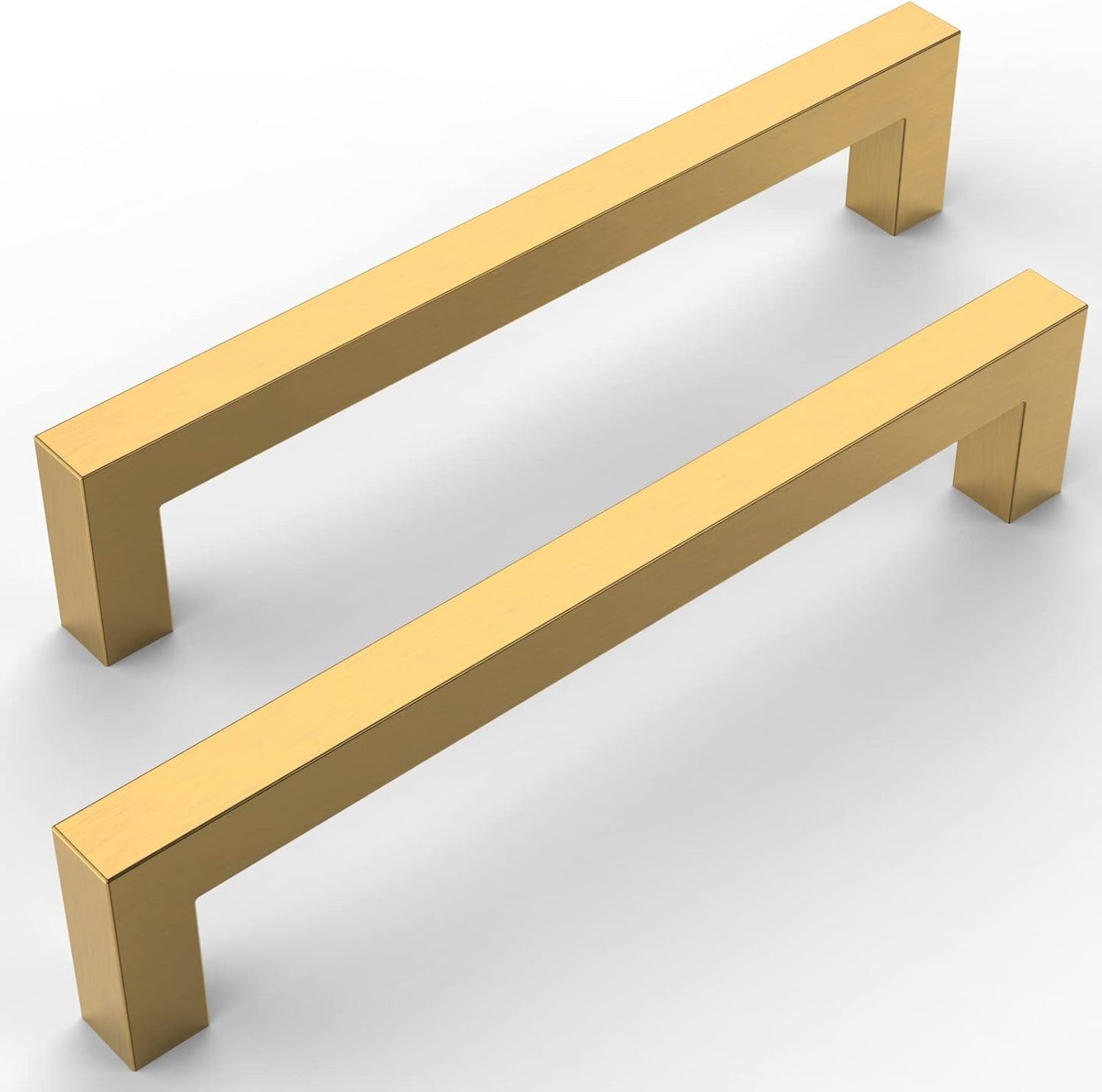 Amerdeco 10 Pack Brushed Gold Cabinet Pulls for Kitchen Use
