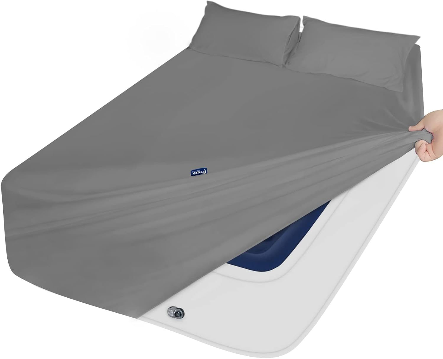 Deep Pocket King Sheet Set for Air Mattress with Side Pockets
