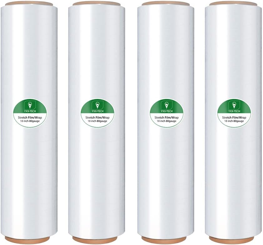 Heavy Duty Stretch Wrap Roll 18in x 1500ft for Moving & Packing