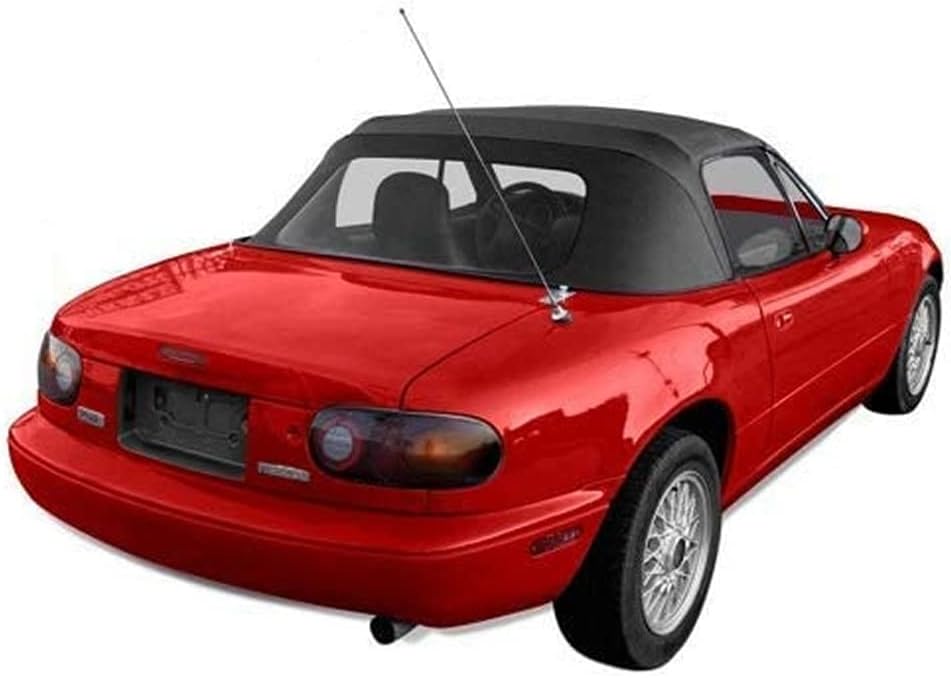 Compatible Mazda Miata Convertible Top with Plastic Window Black