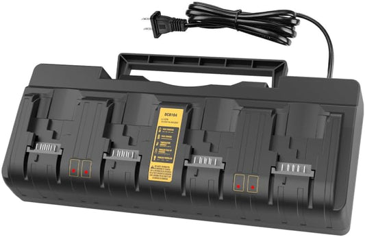4-Port Battery Charger Station for Dewalt DCB104 DCB120 DCB127