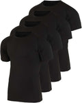 Men's Compression T-Shirt 4 Pack - Slimming Athletic Base Layer muscle