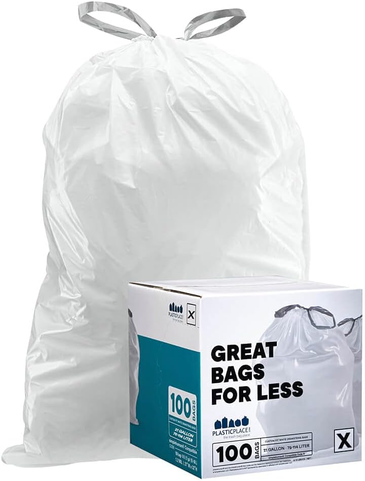Plasticplace Custom Fit Trash Bags for Code X Trash Cans