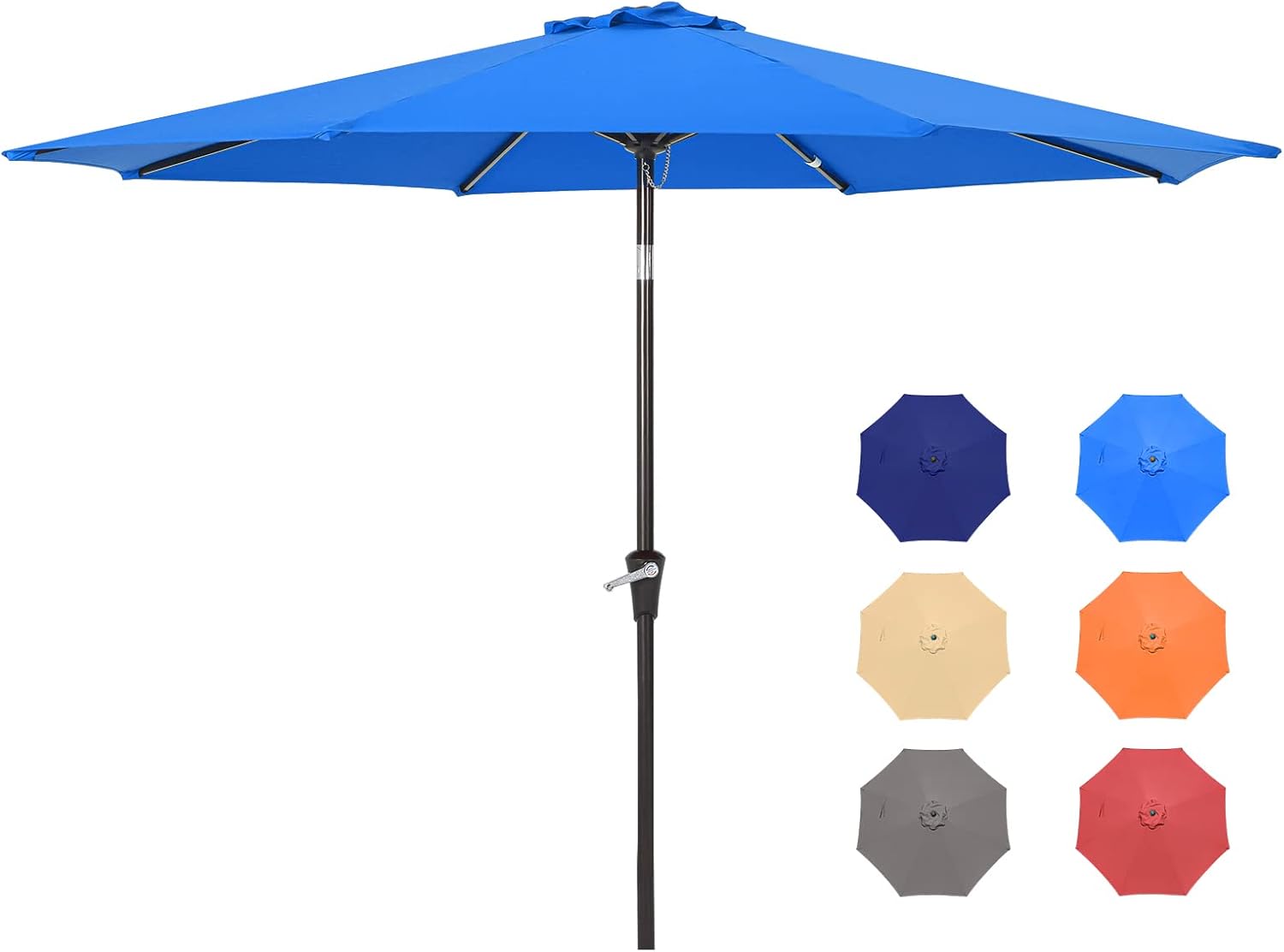 9FT Patio Umbrella with Tilt Adjustment for Outdoor Spaces