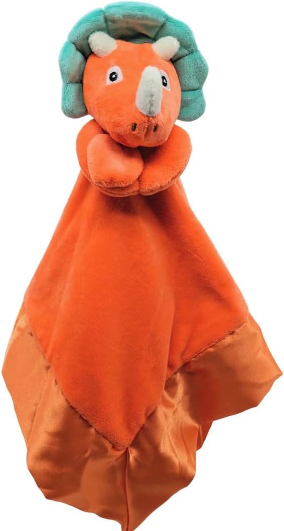 Dino Lovey Blanket | Large 20 x 20 for Boys & Girls | Cute Security Blanket