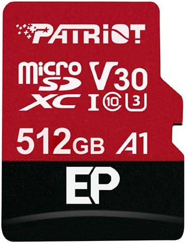 Patriot Memory 512GB EP Series microSD Card for 4K Devices
