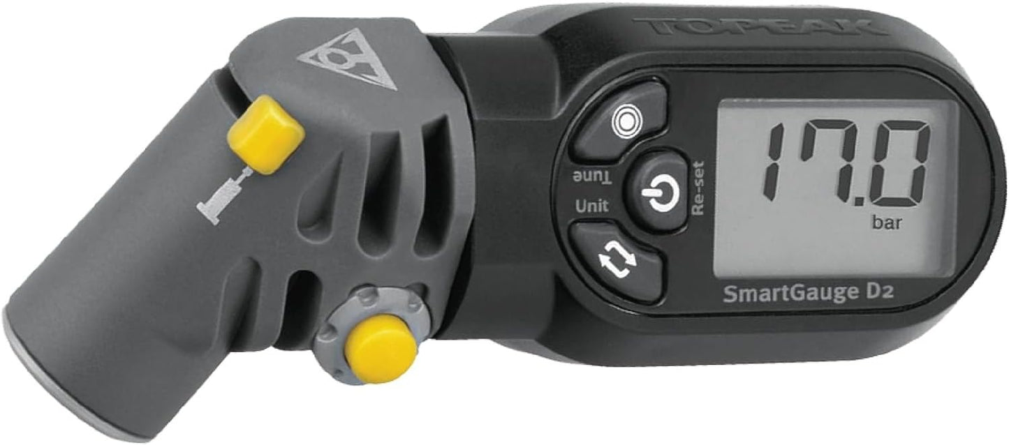 Topeak SmartGauge D2 Digital Tire Pressure Gauge for Bikes