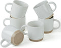 Famiware Coffee Mugs Set of 6, 12oz Stoneware Cups for Beverages