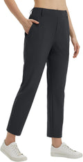 Women's Golf Pants with Belt Loops and Zipper Pockets - UPF 50