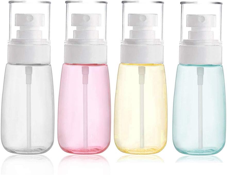 JOSALINAS 2oz Clear Fine Mist Spray Bottles - Travel-sized Essences Rose Water Mister