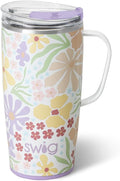 22oz Insulated Travel Mug Fresh Cut - Handle, Lid, Cup Holder Friendly
