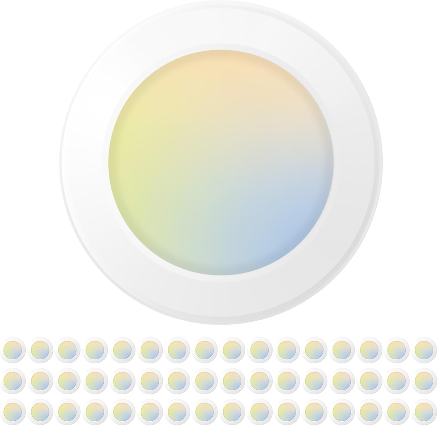 Amico 48 Pack LED Disk Lights for Dimmable Ceiling Mounts