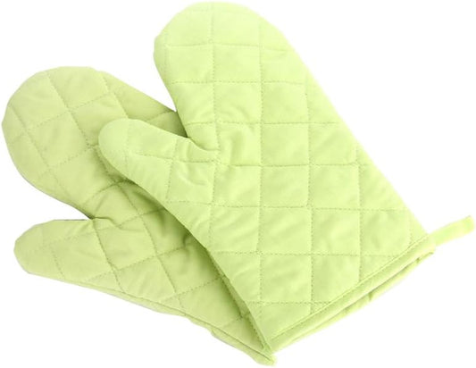 Premium Heat Resistant Oven Mitts, 1 Pair Green