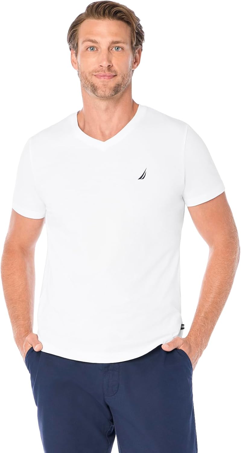 Nautica Mens Short Sleeve Solid Slim Fit V-Neck T-Shirt Review