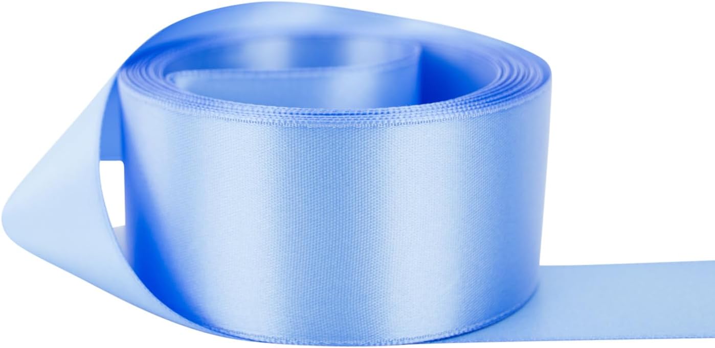 Ribbon Bazaar Double Faced Satin Ribbon for Gift Wrapping & Crafts