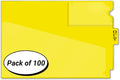 Center Tab Vinyl Out Guides Letter Size - Yellow 100/Box