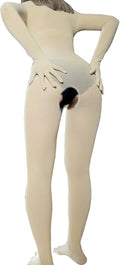 Unisex 360Seamless Velvet Full Bodystocking with Gloves and Toes