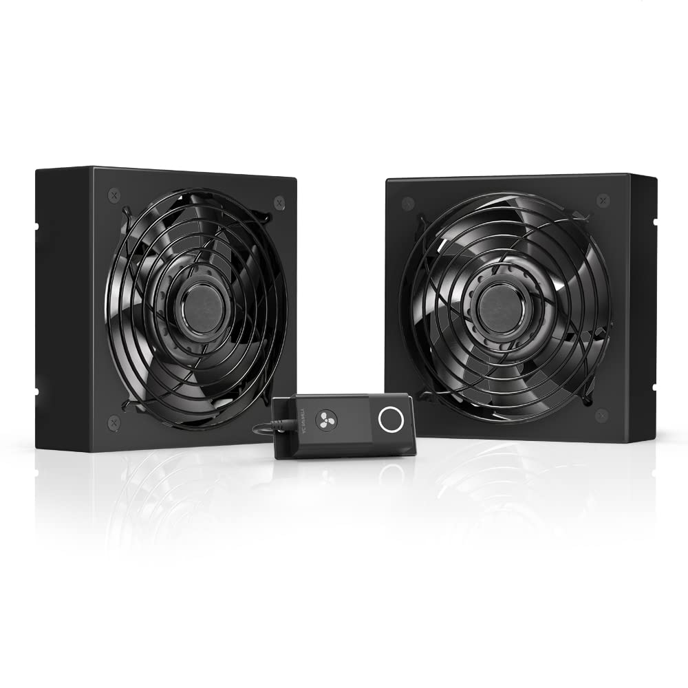 AC Infinity Rack Fan Kit for Quiet Cooling of AV and Home Theater