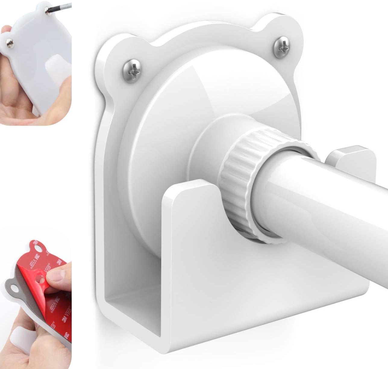 Securely Hang Shower Curtains with Acrylic Wall Mounts by Wassers