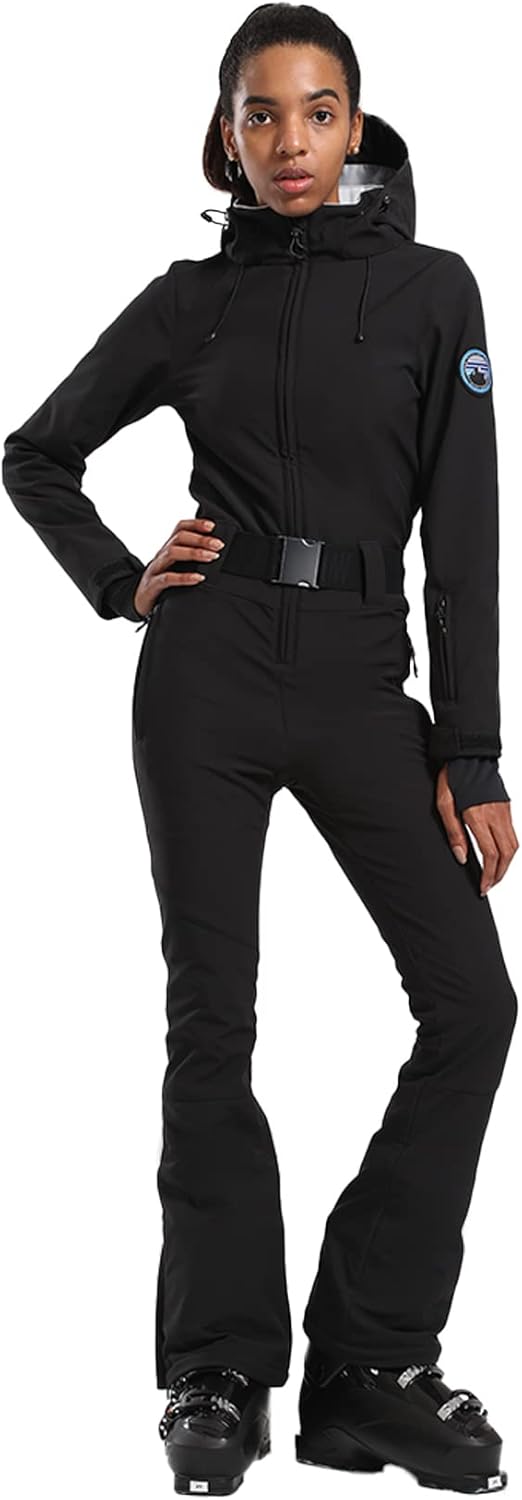 GSOU SNOW Women's One Piece Ski Jumpsuit - Waterproof & Windproof