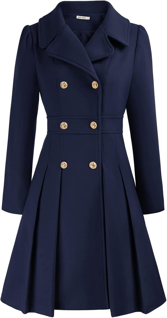 2024 Women's Fashion Trench Coat with Pockets for All Seasons