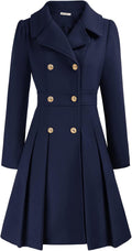 Women's Trench Coat A-Line Double Breasted Knee-Length - Classic