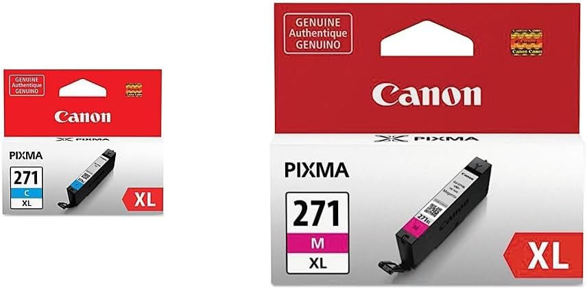 Canon CLI-271XL Cyan and Magenta Ink Cartridges for Printers
