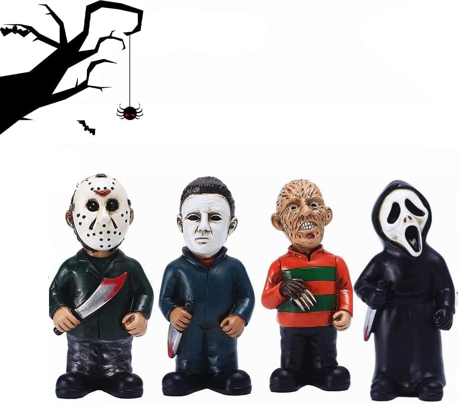 Horror Movie Garden Gnomes Collectibles for Halloween Decor