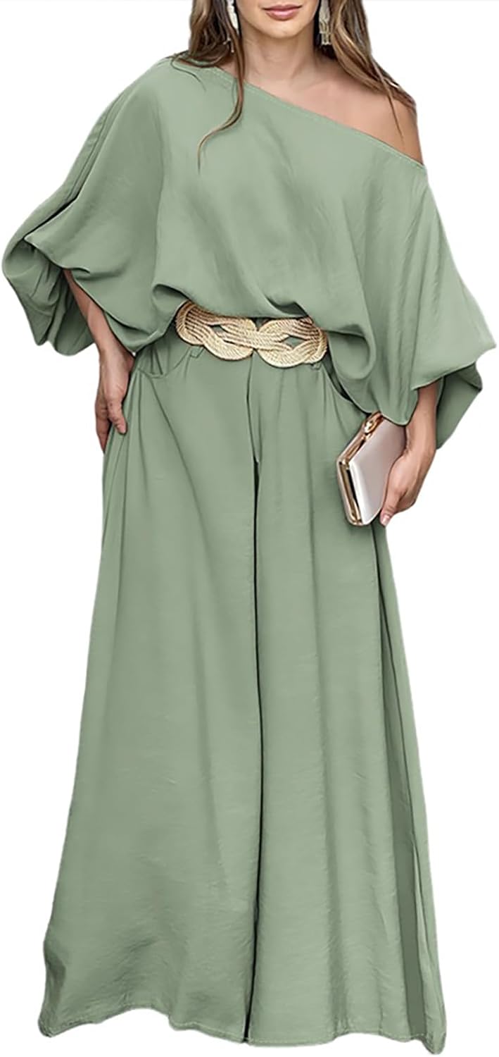 Chic Summer 2 Piece Outfits for Women with Off Shoulder Top