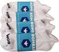 BOMBAS Women's Solids Ankle White Socks Medium (4 Pack) - Comfortable