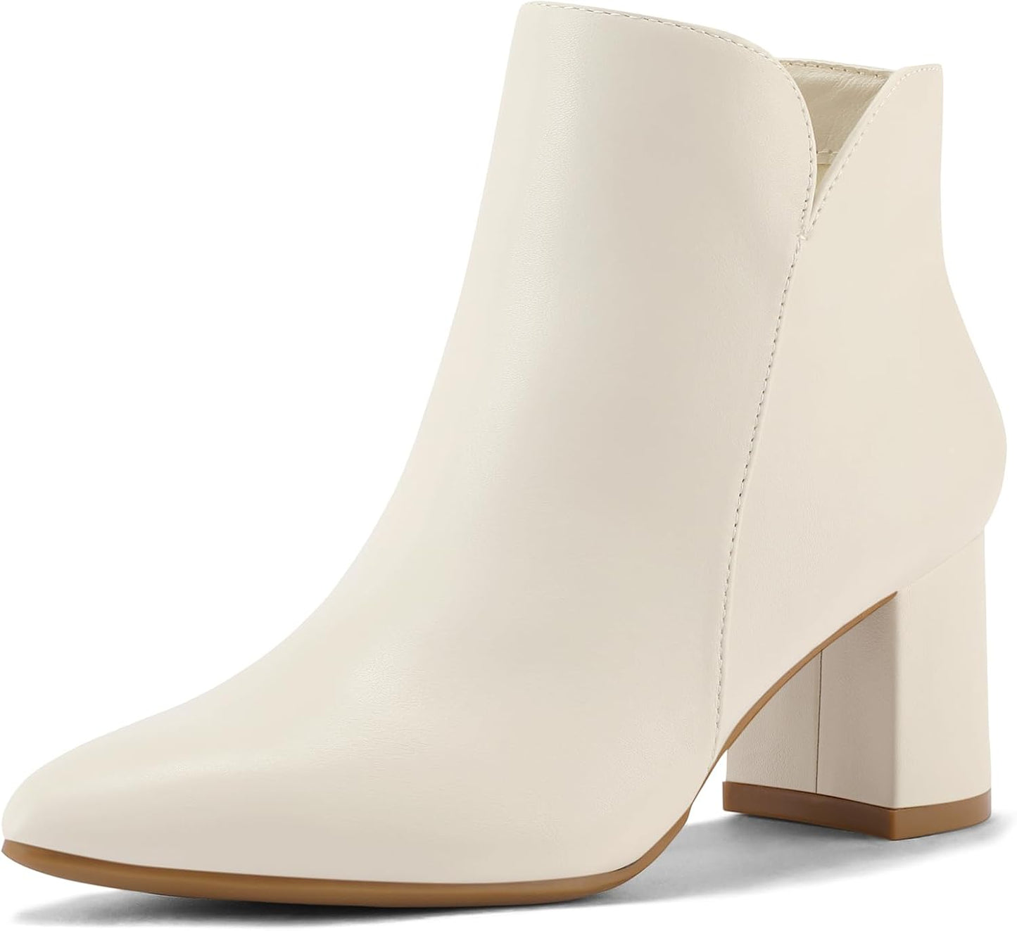 Stylish Women's Ankle Boots with Chunky Block Low Heel Design