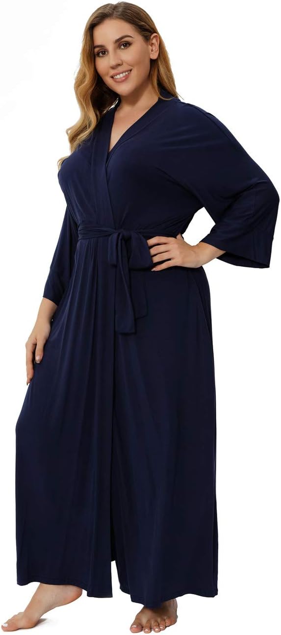 Super Shopping-zone Women's Plus Size Long Robes for Comfort