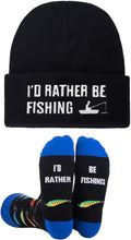 Fishing Hat and Socks Set - Funny Beanie and Novelty Socks for Men