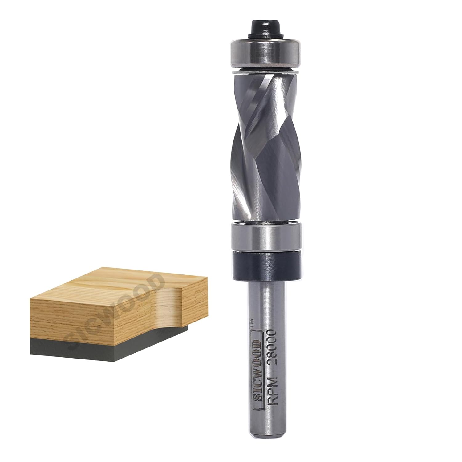 Compression Top and Bottom Bearing Router Bit for Wood Trimming