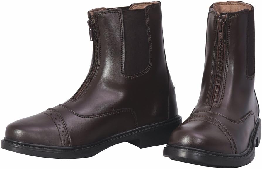 TuffRider Ladies Starter Front Zip Paddock Boots for Comfort