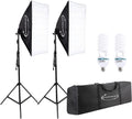 Softbox Lighting Kit Studio Lights with 2 135W Bulbs - Soft Continuous