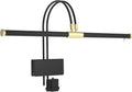 Cocoweb 22ft LED Grand Piano Light in Black with Brass Accents